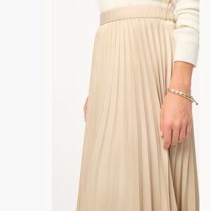 J. Crew Factory Pleated Midi Skirt
